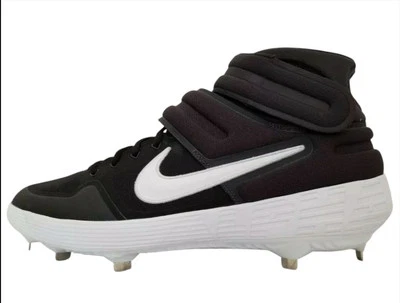 Nike Alpha Huarache Elite 2 Mid Black White Cleat Men’s CI9504-001 Sz 7 US - Image 1 of 4