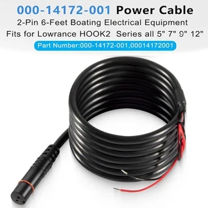 Replace for Lowrance 000-14172-001 HOOK2 Reveal Cruise Power Cord 5 7 9 12 inch - Imagen 1 de 8
