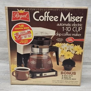 Vintage Regal Coffee Miser Automatic Electric 1-10 Cup Drip Coffee Maker 7561BW - Picture 1 of 10