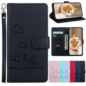 Linda funda de teléfono con cepillo antirrobo antirrobo para tarjeta de cuero abatible para varios cordones de cubierta - Imagen 1 de 27