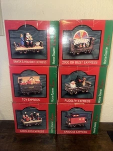Vtg 1999 Rudolph Express Home Towne Express JC PENNEY Christmas Train Set(6pcs) - Picture 1 of 3