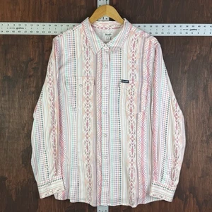 Wrangler Retro Western Shirt Pearl Snap Pink Multicolor Cowgirl Women’s XL EUC - Picture 1 of 6