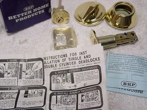 BETTER HOME 10603PB SINGLE CYLINDER DEADBOLT KIT NEW - Picture 1 of 6