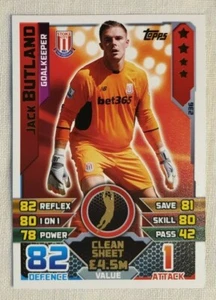2015/2016 Topps Match Attax Jack Butland Clean Sheet Card 236 Stoke City - Picture 1 of 2