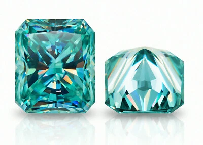 7.55 Ct 11*11 Mm Vvs1 Vivid Blue Color Radiant Loose Moissanite Diamond For Ring - Image 1 of 2