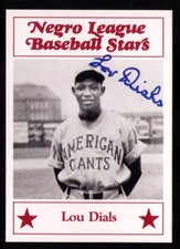 1986 Lou Dials SIGNED AUTOGRAPHED Negro League Baseball Stars #20 Larry Fritsch