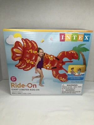 Intex Giant Lobster Inflatable Ride On Pool Toy Raft Float 84" x 54" ages 3+ - Image 1 of 4