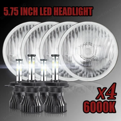 Faro LED de haz alto bajo de 5-3/4" 5,75" pulgadas 4 piezas para camioneta Toyota 1975-1978 Foto 1 de 4