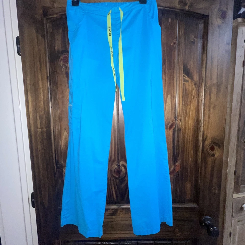 Pantalones Médicos de Carga Crocs para Mujer Talla S Azul Turquesa Foto 1 de 4