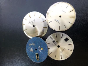 ASSORTED DIALS PARTS (FOR TISSOT, LONGINES, MONARCH) WRIST VINTAGE WATCH - Picture 1 of 18