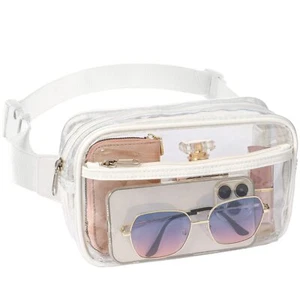 Clear Fanny Pack - Stadium Approved Clear Belt Bag for Women Large Transparen... - Picture 1 of 9