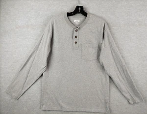 Duluth Mens Shirt Medium M Gray Henley Baselayer Cabin Core Outdoor Hunting - Picture 1 of 7