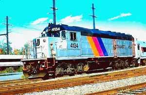 ORIGINAL KODACHROME SLIDE NJ TRANSIT GP40FH-2 #4134 DOVER, NJ OCTOBER 3, 1993 - Picture 1 of 1