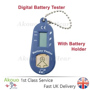 Blue Digital Hearing Aid Battery Tester With LCD Display & Spare Battery Holder - Picture 1 of 1