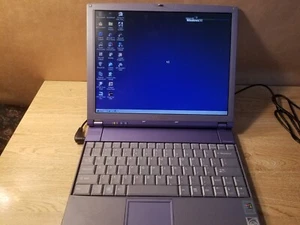 Vintage Sony Vaio PCG-Z505R Super Slim Laptop Windows 98 Pentium II 366MHz - Picture 1 of 13