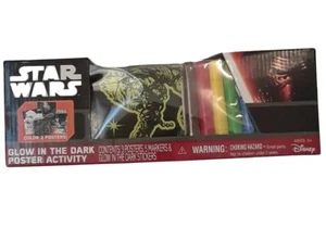 Star Wars Glow In The Dark Activity Coloring Set of 3 Posters w/Markers Stickers - Picture 1 of 5