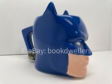 Batman DC COMICS Coffee Cup Blue Mask 3D Head Shaped MUG Logo NEW W TAGS