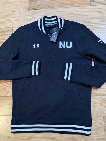 Under Armour Men's Northwestern Wildcats CFP Double-Knit Quarter-Zip Shirt L Cover