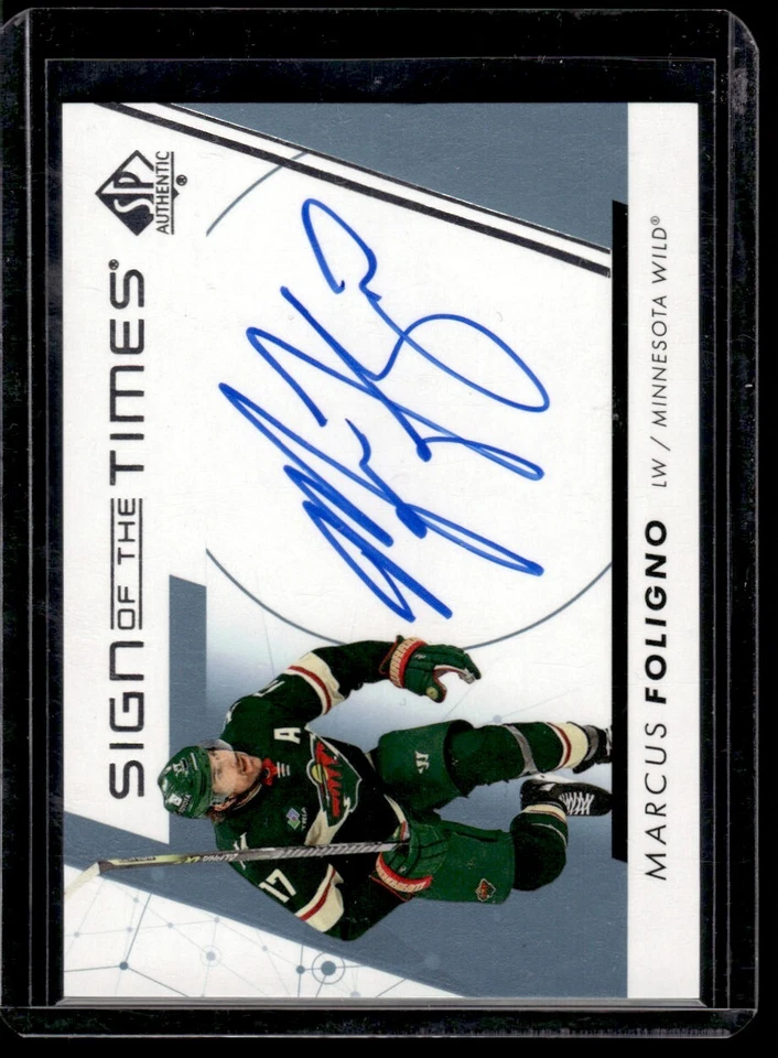 2022-23 SP Authentic Sign of the Times Marcus Foligno Auto Minnesota Wild - Image 1 of 2