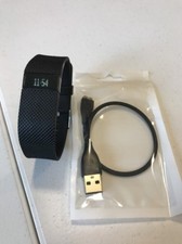  Fitbit Charge HR Large BLACK Sleep Activity Heart Rate Monitor
