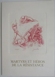 Encart Philatélique Martyrs et Héros de la Résistance - Picture 1 of 3