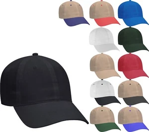 Gorra de béisbol de sarga de algodón cepillado pesado bajo perfil cierre de hebilla no estructurada - Imagen 1 de 13