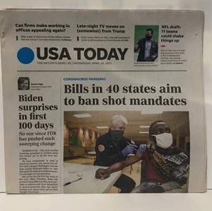 USA TODAY 28. April 2021 BIDEN SURPRISES In In First 100 Days, Zeitung - Bild 1 von 12