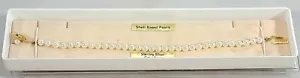 Vintage As New Shell Based Pearl Bracelet With Sterling Silver Vermeil Clasp - Picture 1 of 6