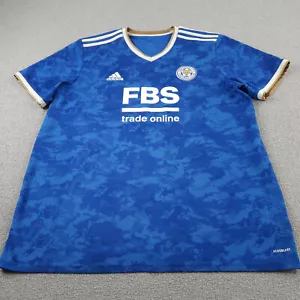 Leicester City Mens Football Shirt 2XL XXL 2021-2022 Blue Home Jersey Top Adult - Picture 1 of 10