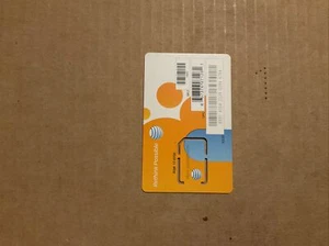 New AT&T Full Size SIM Card CLEAN SKU# 73057 - CLEAN - Fits all brands - Picture 1 of 2