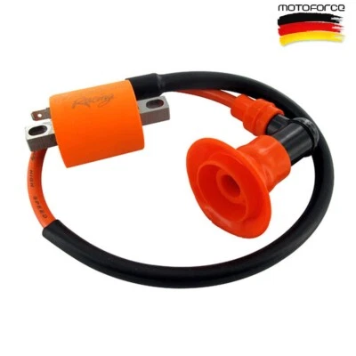 BOBINA ACCENSIONE RACING ALTA TENSIONE + CAVO SCHERMATO E PIPETTA MOTOFORCE