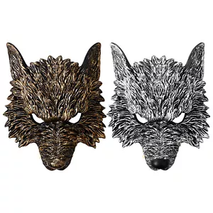 Steampunk 3D Werewolf Half Face Mask Animal Cosplay Party Costume for Halloween - Picture 1 of 16