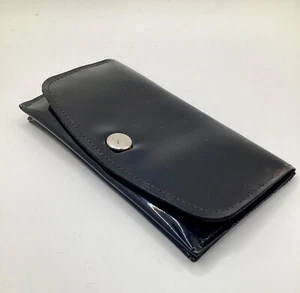 Vintage Soviet women's clutch wallet, Black Patent leather, 1980s,USSR - Bild 1 von 12