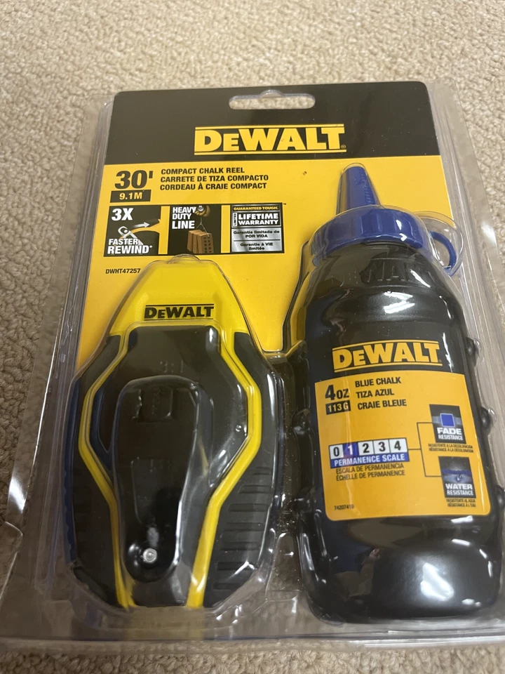 Dewalt DWHT47257 Compact Chalk Reel with 4 oz Blue Chalk - Image 1 of 1