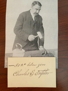 CHARLES E. TRIPLER SIGNED QUOTE, INVENTOR, LIQUID AIR, PERPETUAL MOTION - Picture 1 of 1