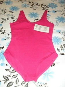 Target size 6 girl's pink cotton/elastane dance leotard - Picture 1 of 4