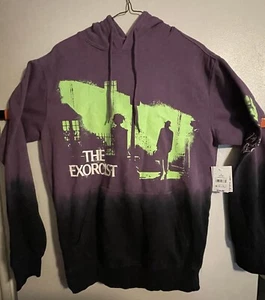 THE EXORCIST Licensed Hooded Sweatshirt Purple Black Hoodie New With Tags SMALL - Picture 1 of 8