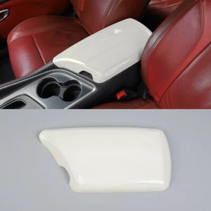 White Center Console Cover Armrest Box Trim Cover for 2015-2024 Dodge Challenger - Picture 1 of 10