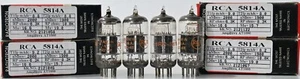 5814A ECC82 RCA 'O' getter made in U.S.A Amplitrex Tested 1MQ 4Pcs - Picture 1 of 14