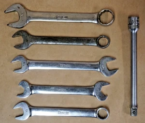 (6) SNAP ON Tools, Various Wrenches & 3/8" Extension, USA Made, SEE LIST - Picture 1 of 9