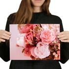 A4  - Pink Roses Tulips Carnations Poster 29.7X21cm280gsm #46106