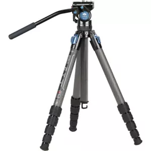 Sirui ST-125 5-Section Carbon Fiber Tripod & VA-5 Ultra-Compact Video Head Kit - Picture 1 of 7