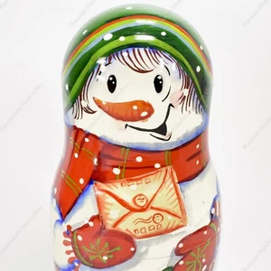MUÑECAS DE ANIDACIÓN MATRIOSHKA RUSAS NAVIDAD DE 6" 5 PIEZAS - Imagen 1 de 3