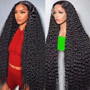 30 Inch 13x6 Deep Wave Lace Front Wigs Human Hair for Women HD Transparent De... - Picture 1 of 6