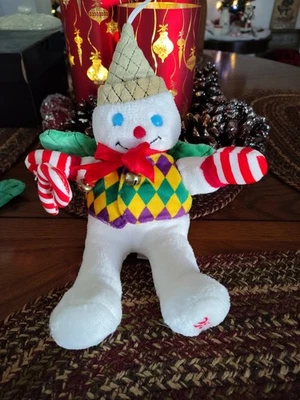 "Adorno de peluche Mr Bingle 11"" New Orleans Maison Blanche muñeco de nieve Mardi Gras" Foto 1 de 4