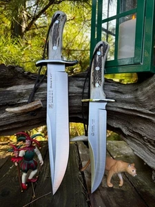UBR CUSTOM HANDMADE D2 TOOL STEEL HUNTING BOWIE KNIFE WITH STAG HORN HANDLE - Picture 1 of 1