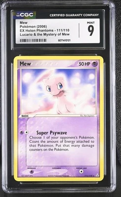 CGC 9 MINT Mew EX Holon Phantoms 111/110 Pokemon Card - Image 1 of 2