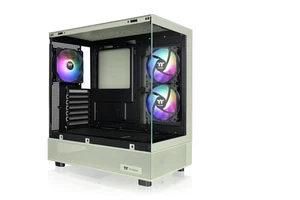 Matcha Green Mid Tower Pc Chassis With Tempered Glass And Argb Fans - Picture 1 of 6