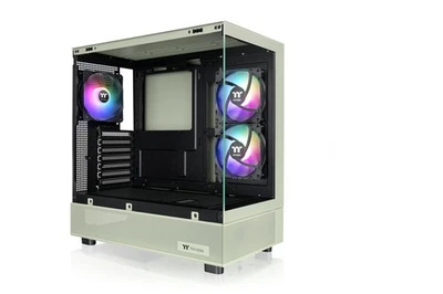 Matcha Green Mid Tower Pc Chassis With Tempered Glass And Argb Fans - Image 1 of 4