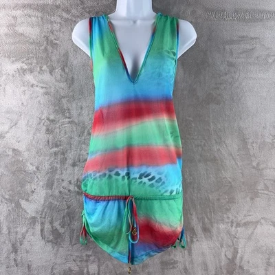 Mameluco Luli Fama para mujer talla mediana multicolor tie dye playa traje de baño Foto 1 de 4